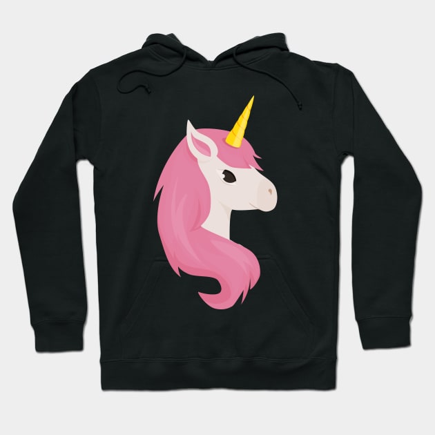 Cute Little Unicorn With Pink Hair Hoodie by Vegan Squad